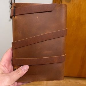 Medium Portland leather goods wrap journal